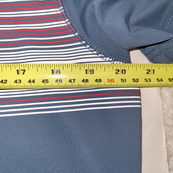The Normal Brand Sunset Seamed Performance Polo Blue Red Size Medium - Picture 3 of 5